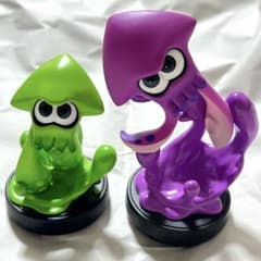 [이른 사람 승리] amiibo 그린 오징어 퍼플 오징어 스플래툰