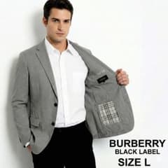 バーバリーブラックレーベル ノバチェック テーラードジャケット L