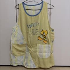 Tweety エプロン キャラクター刺繍 サイドボタンのサムネイル