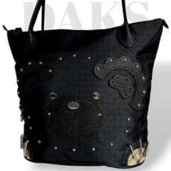 極美品✨入手困難 ダックス トートバッグ ナイロン レザー クマ 肩掛け 