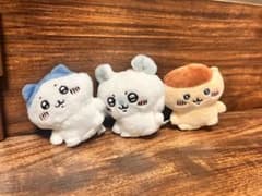 お座りぬいぐるみ 3種セット　モモンガ　ハチワレ　くりまんじゅうのサムネイル