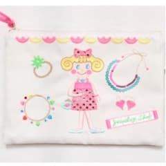 カーリーコレクション　刺繍フラットポーチのサムネイル