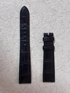 試着のみ カミーユフォルネ 18mmダークブラウン竹符 クロコダイル 時計