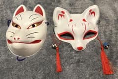 狐面 2点セット 祭り用品　コスプレのサムネイル