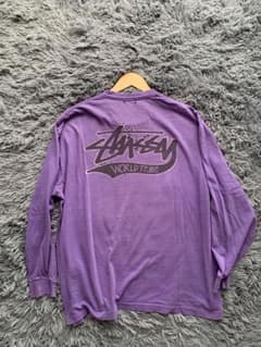 Old Stussy WORLD TRIBE 長袖 Tシャツ パープル