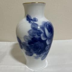 【美品】大倉陶園 ブルーローズ 花瓶 花器のサムネイル
