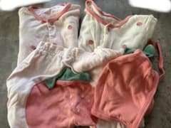 いちごモチーフ ベビー服セット ロンパース 帽子のサムネイル