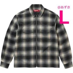 Supreme Studded Shadow Plaid Zip Shirt - メルカリ