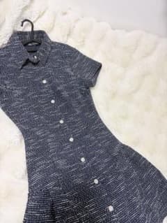 ZARA ツイード　ワンピース XS 半袖　DHOLICのサムネイル