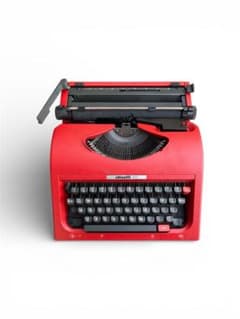 Olivetti 112タイプライター 赤 オリベッティ112 赤 タイプライター ポータブル ケース付き レトロ