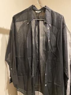 UNIQLO U シアー長袖シャツ ブラックのサムネイル
