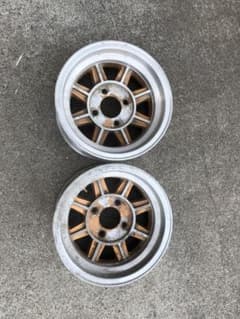 ハヤシレーシング13インチ ７Ｊシルバーオレンジ 8スポークホイール ハヤシレーシング13インチ 7Jシルバーオレンジ 8スポークホイール