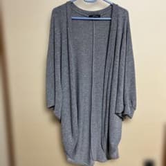 [Mサイズ]ドルマン袖 カーディガン グレー系