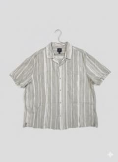 【極！美品】H&M ストライプ オープンカラーシャツ 半袖 リラックスフィットのサムネイル