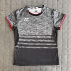 YONEX バドミントンウェア Tシャツ レディース グレー ブラック Mサイズのサムネイル