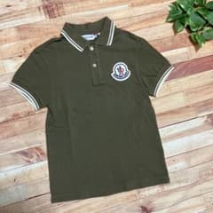 【美品】MONCLER モンクレールワッペン付 ポロシャツ オリーブ　XS 美品】MONCLER モンクレールワッペン付 ポロシャツ オリーブ XS - メルカリ