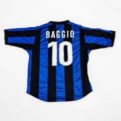 希少 99/00 インテル バッジョ10 英国製 NIKE ユニフォーム Lのサムネイル