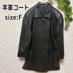 羊革 レザージャケット コート メンズ ミドル丈 ハーフ丈 ロング丈 F 深緑