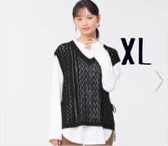 GU ジーユー　ニットベスト　XL 大きいサイズのサムネイル