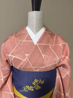 着物　正絹　鮫小紋　おしゃれ着のサムネイル