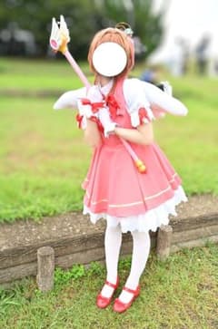 カードキャプターさくら OP ピンク ワンピース 衣装 1式 コスプレのサムネイル