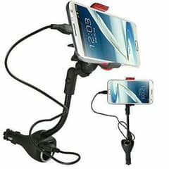 スマホホルダー　USBポート,USB充電コード,シガーポート付のサムネイル