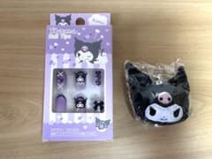 ネイルチップ Kuromi おまけ付き(ぬいぐるみチャーム)のサムネイル