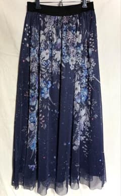 イズスカラー 花柄 フレアスカート ロング丈 ギャザー ウエストゴムのサムネイル