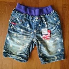 110cm JUNK STORE 新品タグ付きデニムハーフパンツのサムネイル