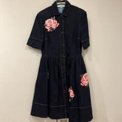 kate spade NEW YORK デニムワンピース 花柄刺繍 00 - メルカリ