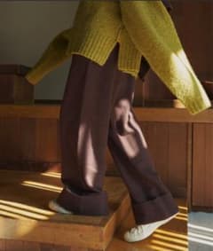 【即完】soerte Wide straight knit pantsのサムネイル