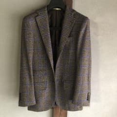 ⭐︎ De Petrillo brown check jacket 42 - メルカリ