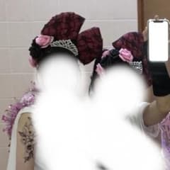 体育祭　盛り髪　JK リボン　ティアラ　手袋　ピンクのサムネイル