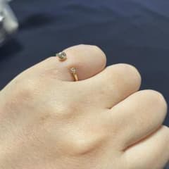 美品　ete エテ　K18 ダイヤモンド　0.07カラット　ピンキーリング　3号 美品 ete エテ K18 ダイヤモンド 0.07カラット ピンキーリング 3号