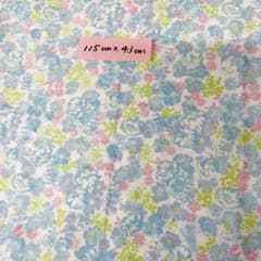 綿100%    115 ㎝× 43㎝ ブルーの花柄のサムネイル