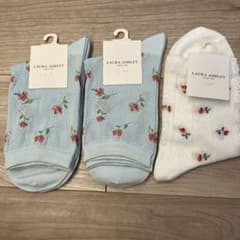 LAURA ASHLEY レディース ソックス 3足セット