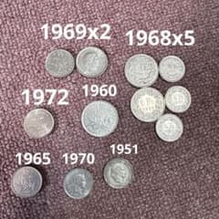 フランス 旧貨幣 1960年代 銀製コイン 12枚セットのサムネイル