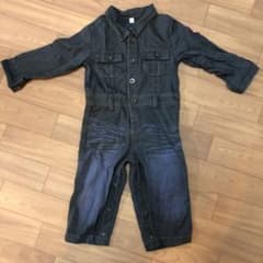 キッズ　デニム つなぎ ロンパース　90サイズのサムネイル