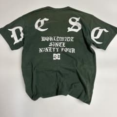 DC Tシャツ グリーン ロゴプリント Lサイズ - 4