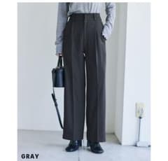 ベースメントオンライン　センタープレスワイドパンツのサムネイル