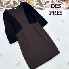 미품 DES PRES 바이 컬러 울 원피스 7 투모로 랜드 블랙