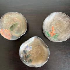 希少⭐︎ 陶あん窯 京焼 銀彩豆皿3枚 - メルカリ