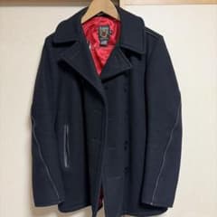 ▪️美品　サイズ42（XL）▪️SCHOTT ブラック ウール ピーコート Schott ウール ピーコート サイズ38 ブラック - メルカリ