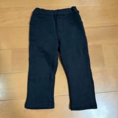キッズ パンツ ブラック 90cm 裏起毛のサムネイル