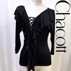 6325☆チャコット☆M 黒 フリル トップス 社交ダンス - メルカリ