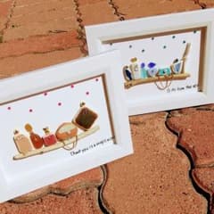 シーグラスアート♡香水とバック♡赤青2点セット(単品可)のサムネイル