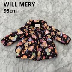 WILL MERY ゆめかわ　羊　星　中綿コート 95cm ブラック 総柄