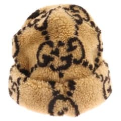 GUCCI 総柄ボアニットキャップ　Mのサムネイル