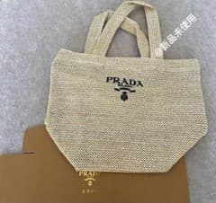 PRADA 海外 ベージュ トート かご バッグ トートバッグ pa06 - メルカリ