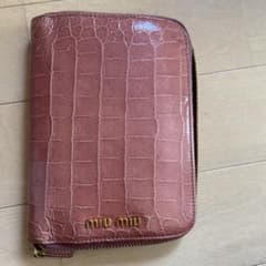 MIU MIU ピンクレザー手帳 6リングのサムネイル